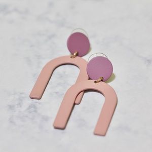 Matte Geometric Drop Earrings